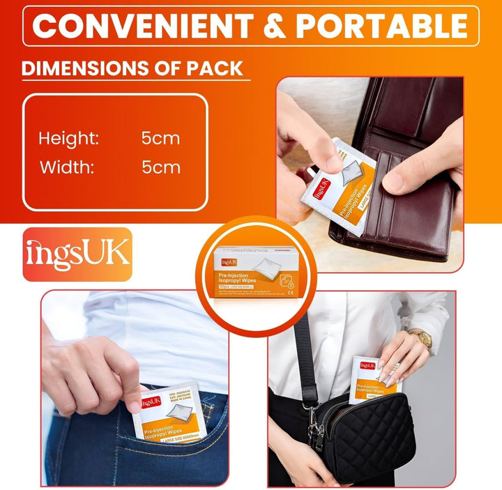 Multi-Purpose 75% Isopropyl Alcohol Wipes for Cleaning & Disinfecting (Large Size)