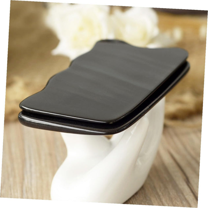 Natural Horn Gua Sha Scraping Board Smooth Massage Tool for Face Neck and Back Skin-Friendly Cattle Horn Scraping Plate for Comfortable Soft Tissue Mobilization
