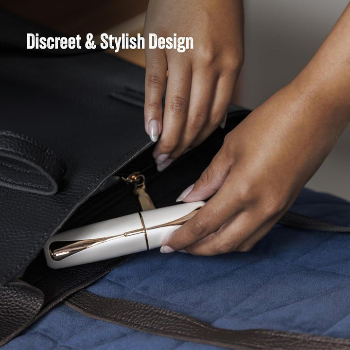 Nuyou Facial Hair Remover for Women - Quick, Painless Hair Removal, Rechargeable with 18K Gold Blades, Portable Facial Trimmers, Lipstick Design for Discreet Face Care, New Floatable Tiltable Head