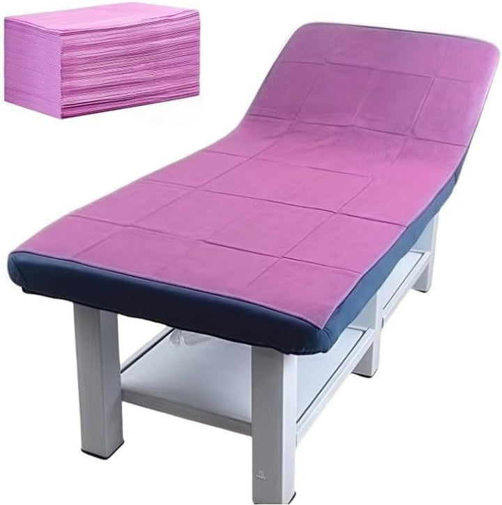 100Pcs Beauty Salon Health Care Massage Bed Disposable Bed Sheet Soft and Comfortable Non-Woven Massage Bed Cover Suitable for Hotel, Hospital Bed, Tattoo Hotel Massage (White, 20Gsm)