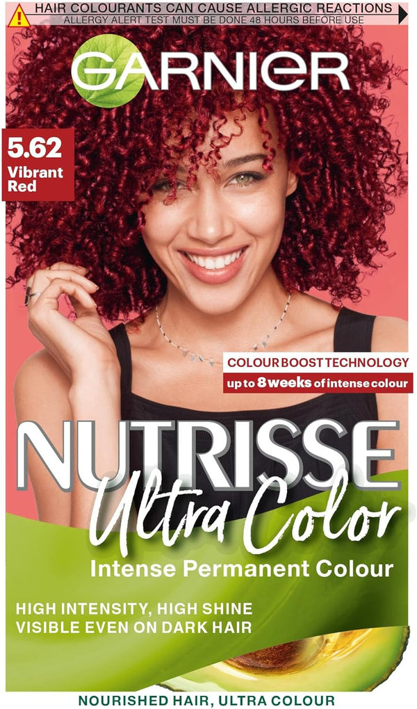 Garnier  Ultra Color, Permanent Hair Dye, Intense Colour, for All Hair Types, 5.62 Vibrant Red