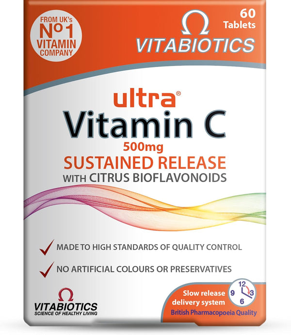 Vitamin C Tablets Sustained Release with Bioflavonoids - 60 Tablets