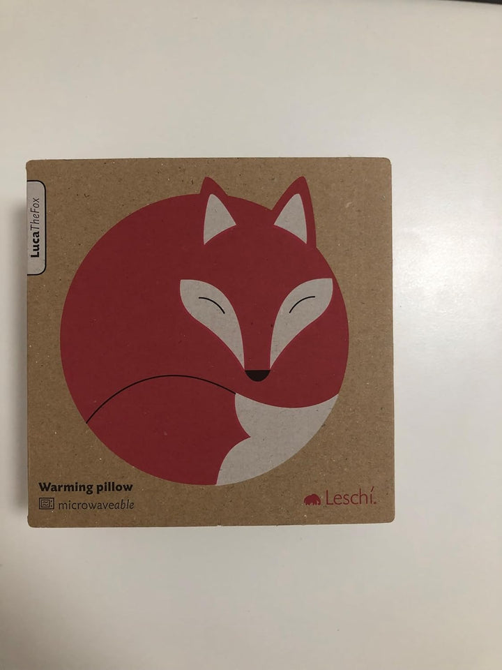 Wheat Bag Microwavable, Unscented/Heat Pack for Stomach and Lower Back/Animal: Fox Luca, Red