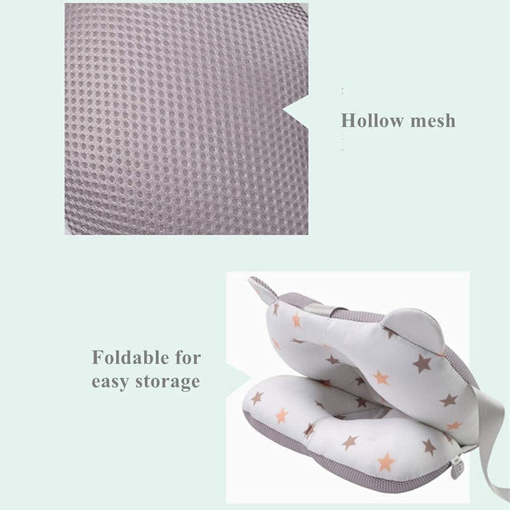 Baby Bath Cushion Pad Newborn Bath Bed Adjustable Baby Shower Mat Non-Slip Soft Mesh Padded Infant Bathtub Support Foldable Baby Bath Seat Back Body Pillow Infant Bather Floating Pad, 0-12 Months