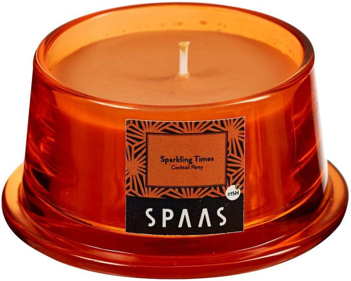 Scented Candle in Low Glass, ± 15 Hours, Magical Thoughts, Wine Red