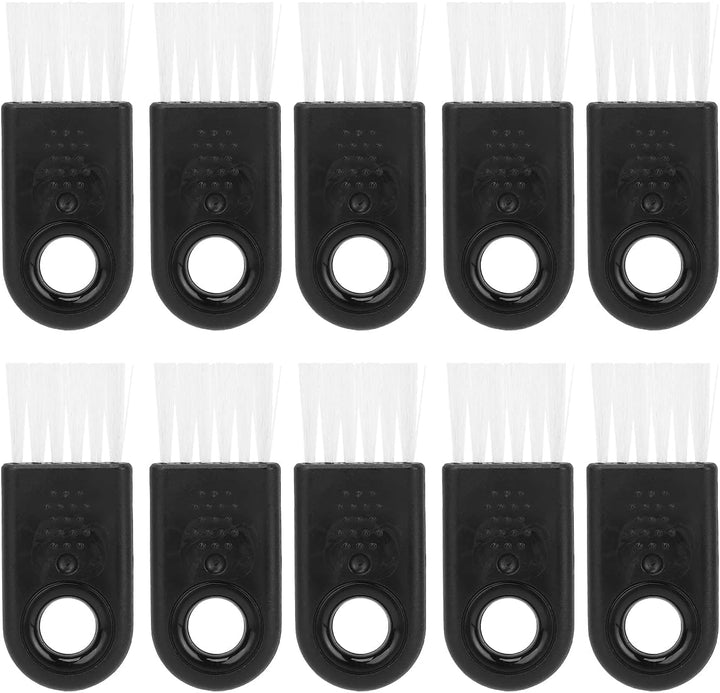 10Pcs Electric Shaver Cleaning Brush, Razor Cleaner Set, Nylon Bristle Brush for All Models, Black Handle with White Nylon Hair