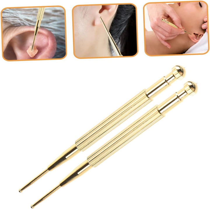 2Pcs Ear Point Detector Auricular Point Pen for Reflexology Tools Acupuncture Probe for Facial Reflexology Use Ear Seeds Acupuncture