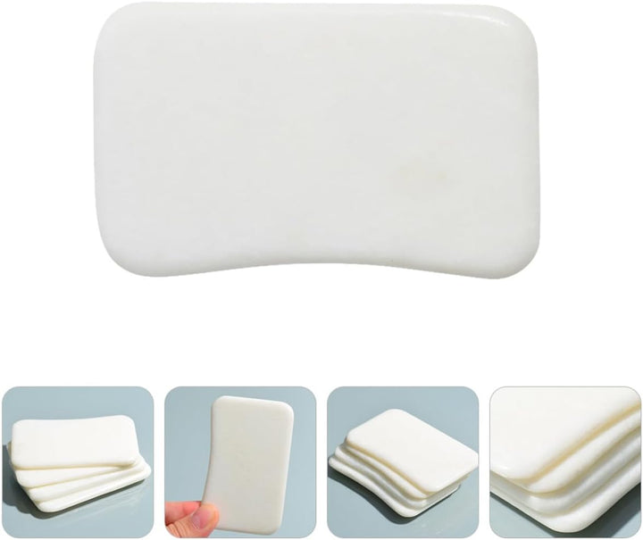 Smooth Jade Gua Sha Scraping Massage Board for Facial and Body Use Comfortable White Xiuyan Jade Tool with Scientific Design for Relaxation and Skin Care Portable and Lustrous