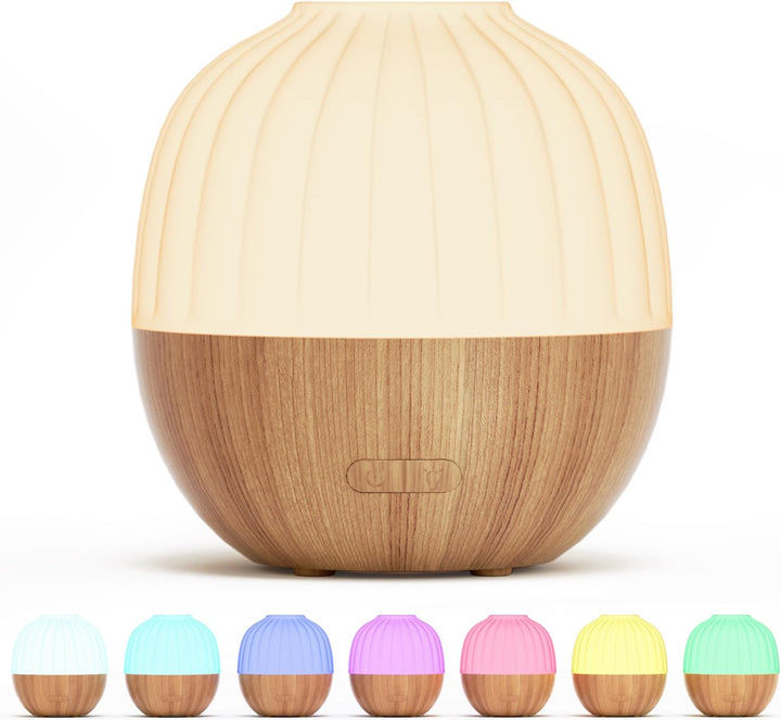 Essential Oil Diffuser, 100Ml Small Aromatherapy Ultrasonic Cool Mist Humidifier with Warm White Lights, Auto Shut-Off Function, for Office Home