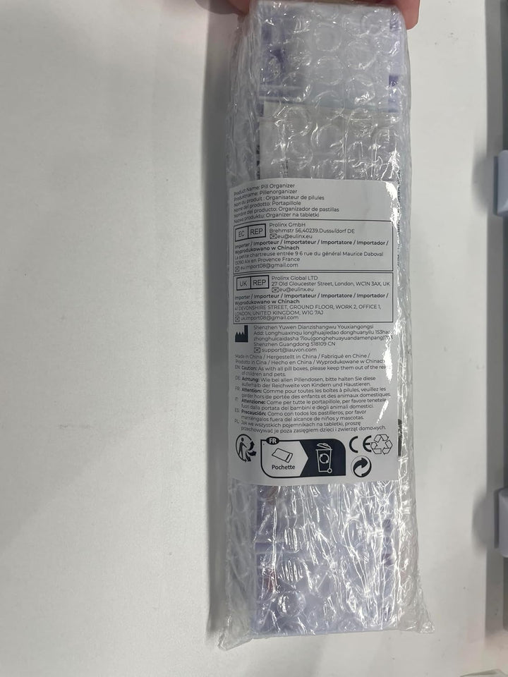 Pill Box, Travel Pill Organiser 7 Day with Spring Open Design, BPA Free Tablet Organiser to Hold Vitamins, Cod Liver Oil, Supplements and Medication - Arthritis Friendly