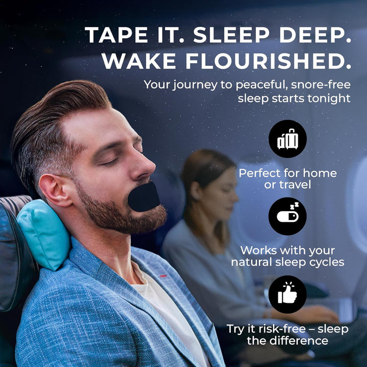 Sleep Tape | 31 X Hypoallergenic Mouth Strips | anti Snoring Device, Supports Nasal Breathing | Clinically Tested Dug Free Anti-Snoring Aids for All Genders