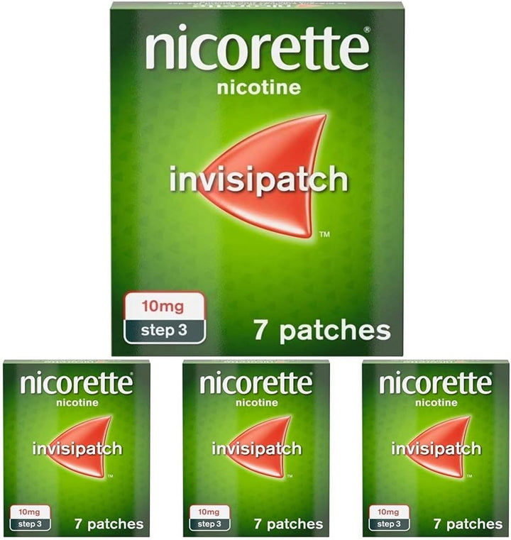 Invisipatch, Nicotine Patches Step 3, 10Mg, 7 Count, Effective and Discreet Stop Smoking and Stop Vaping Aid, Nicotine Patches to Beat Cravings & Withdrawal Symptoms (Quit Smoking or Vaping)