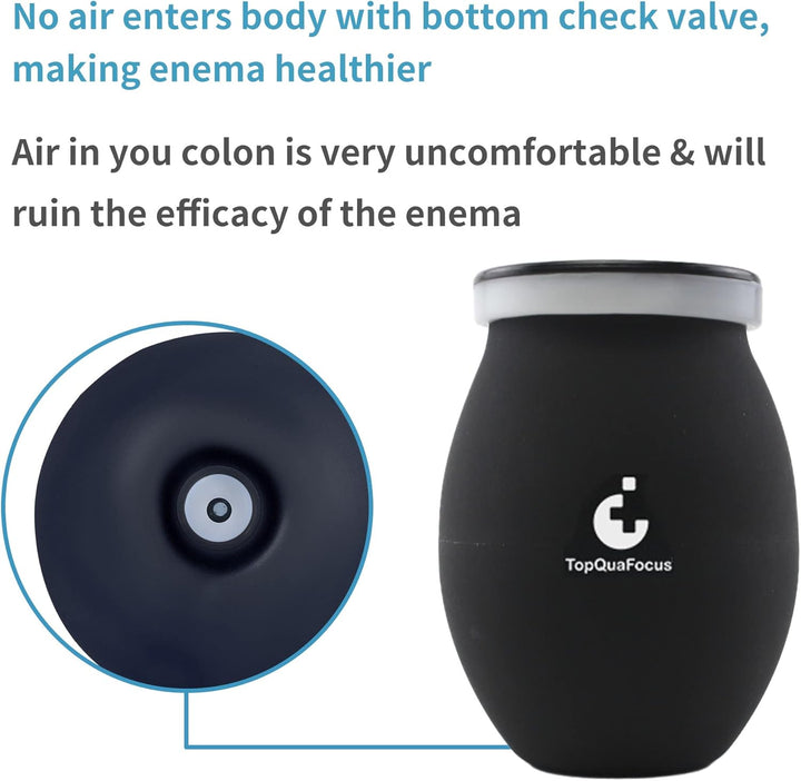 420Ml Enema Bulb Kit - Large Anal Douche Bulb, Colon Irrigation Enemas for Man Woman (Black)