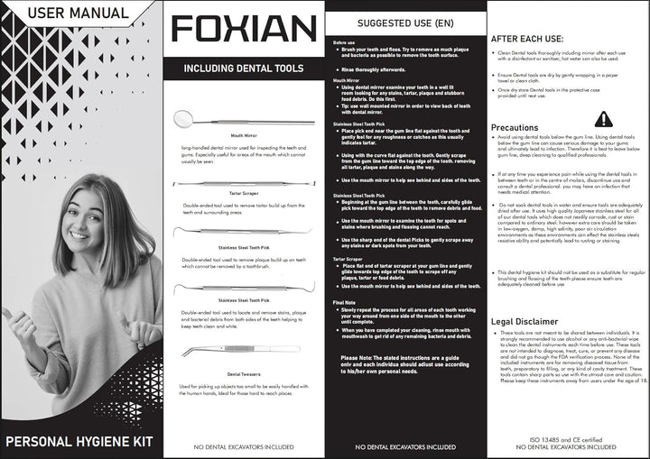 Professional 5 Pcs Oral Plaque Remover for Teeth Stainless Steel Tooth Picks Tartar Cleaner for Teeth Whitening & Oral Care Kit for Men Women Pets (5 Pcs)