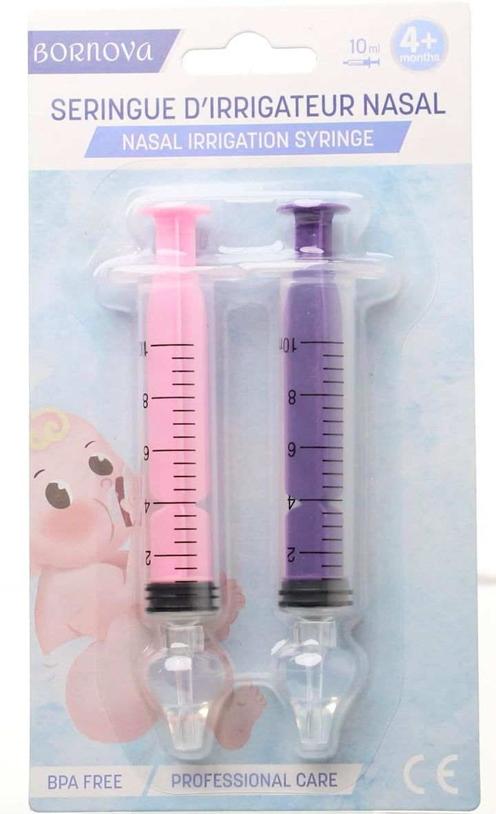 Baby Nasal Irrigation Syringe Baby Infant Nasal Aspirator Nose Cleaner Bpa-Free Nasal Irrigation Kit for Babies Baby Nose Sucker Nasal Hygiene Nasal Washing 10 Ml 4 PCS Blue Yellow Purple Pink