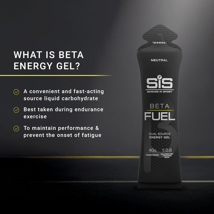 SIS Beta Fuel Energy Gels for Cycling Running Triathlon - Dual-Source Carbohydrate Blend - 40 G of Carbs - Gluten-Free - Informed Sport Certified - 4 Pack (4 Pack, 2 Orange / 2 Strawberry Lime)