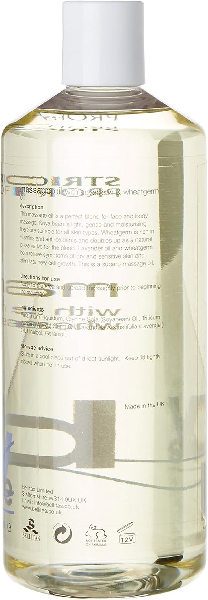 Massage Oil with Soya Bean and Wheatgerm 500 Ml