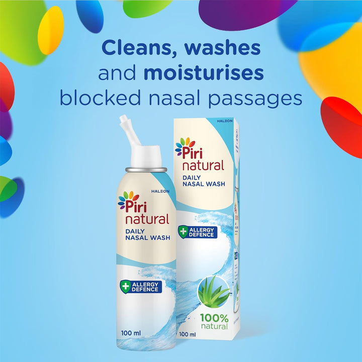 Nasal Spray, Daily Nasal Wash for Allergy Defence, Allergens Hayfever & Dust Wash, 100Ml