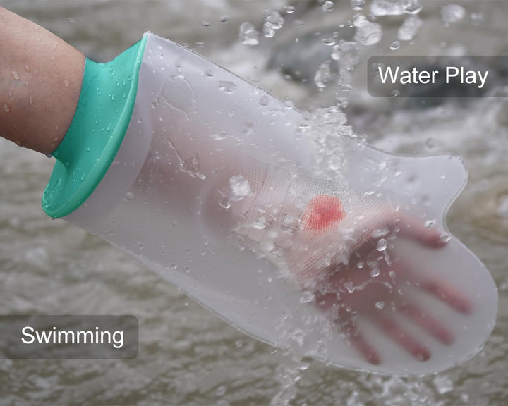 Hand Cast Cover, Waterproof Hand Cover for Shower after Surgery, Soft Comfortable Cast Protectors for Wrist, Finger, Reusable Plaster Cast Bag for Bandages, Dressings, Wound Care Supplies