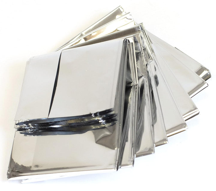 CB-6841 Emergency Foil Mylar Thermal Blankets, First Aid Space Blanket for Outdoors, Hiking, Survival, 52" X 84"