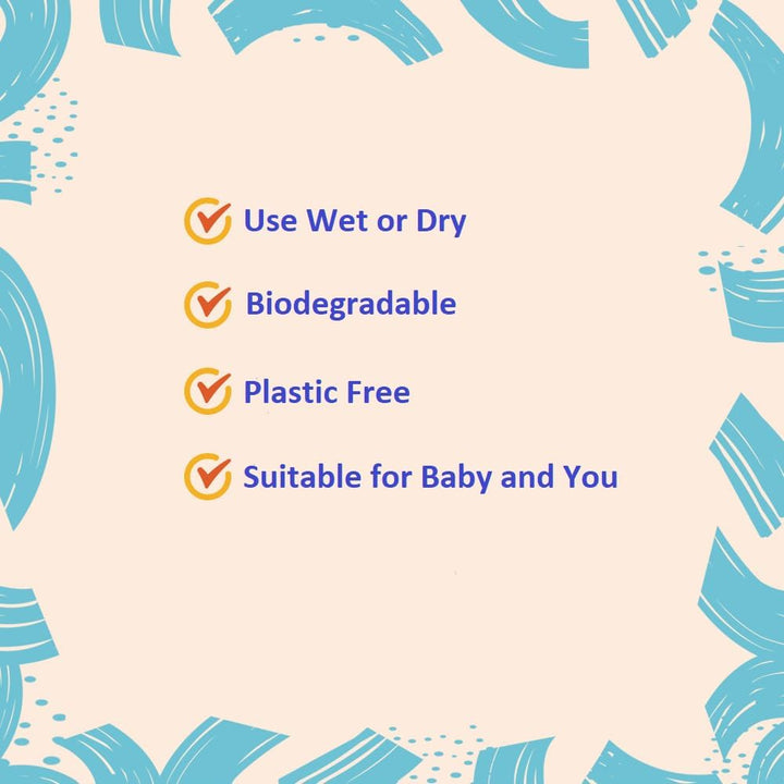 NEW Dry Face Wipes by  - Biodegradable, Plastic Free Dry Towel Wipe. Makeup Remover Disposable Towels – Textured Cotton-Soft Face Cloths. Kind to Skin & Baby - 80 Wipes per Pack (1 Pack)