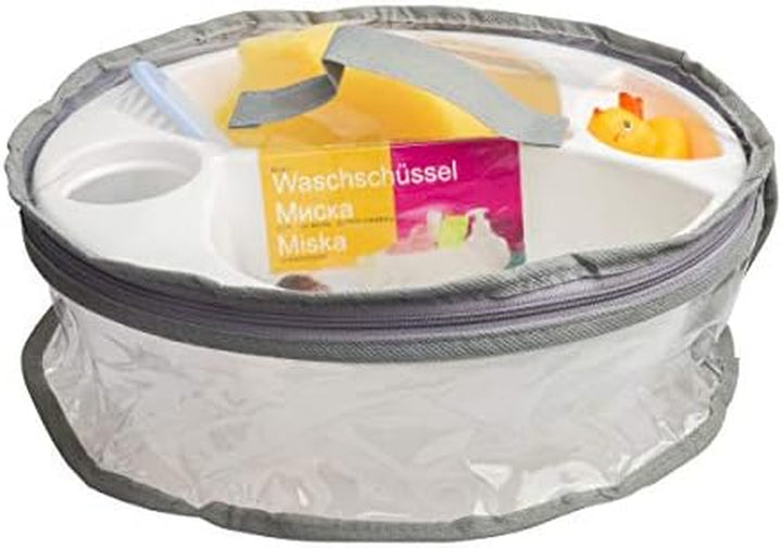 Baby Washing Bowl for Changing Table, 3 Chambers, with Practical Accessories, for Easy Baby Washing from 0 Months, White, Oval, Brand: