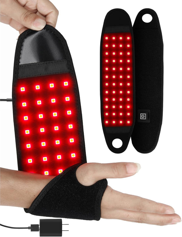 Red Light Therapy near Infrared Light Therapy Wrap Belt for Body, Wearable Wrap with 48 Leds for Neck Chin Knee Ankle Pain Relief Foot Joint Muscle Stiffness