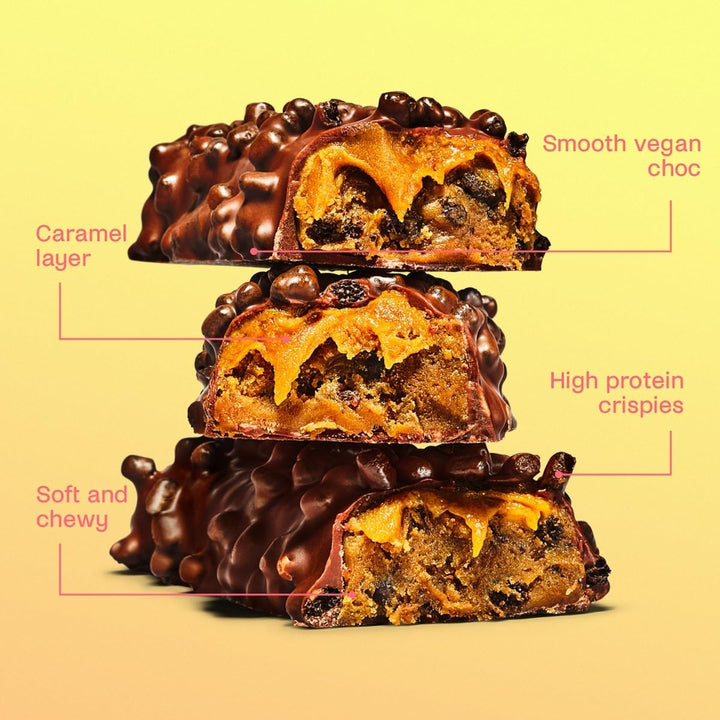 Vegan Protein Bars - Updated Recipe | Low Sugar & Carb, High Fibre Snacks | Variety Pack of 12 (4 Flavours)