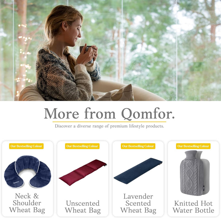 Wheat Bag Microwavable - Moldable Microwavable Heat Pad (48 X 15 Cm) - Fleece, Wheat Filled Microwave Heat Pack - Neck, Shoulder, Back Pain Relief - Reusable & Flexible Heat Pad (Purple)