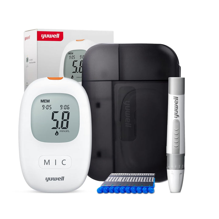 Blood Glucose Monitor, Diabetes Testing Kit with Test Strips X 50 and Lancets X 50, Ideal for Home Use Batteries Included (Model 710)