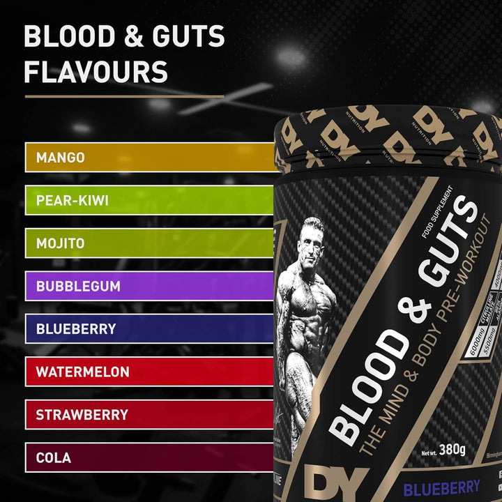 - Blood and Guts Pre Workout Powder, 380G (Strawberry) - High Strength Preworkout with 350Mg Caffeine, Citrulline Malate, Beta Alanine, Arginine AKG, L-Tyrosine, Vitamin B3, Men & Women