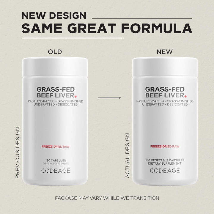 Grass Fed Beef Liver Supplement - Freeze Dried, Non-Defatted, Desiccated Beef Liver Glandulars Bovine Pills– Liver Health Foods Meat – Argentina Beef Vitamins for Liver - Non-Gmo -180 Capsules