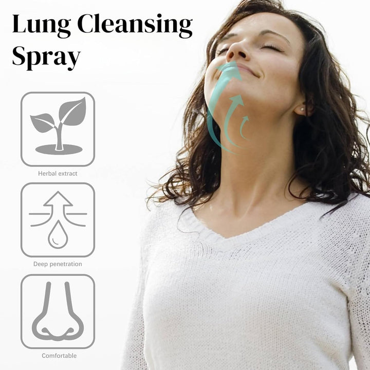 Lung Cleansing Spray,Natural Respiratory Cleanse Breathe Spray,Mullein Leaf Extract for Lungs,Herbal Spray Cleaning Spray,Breath Spray,Throat Spray,Lung Mucus Cleaner,Fresh Breath Spray,Lung Cleanser