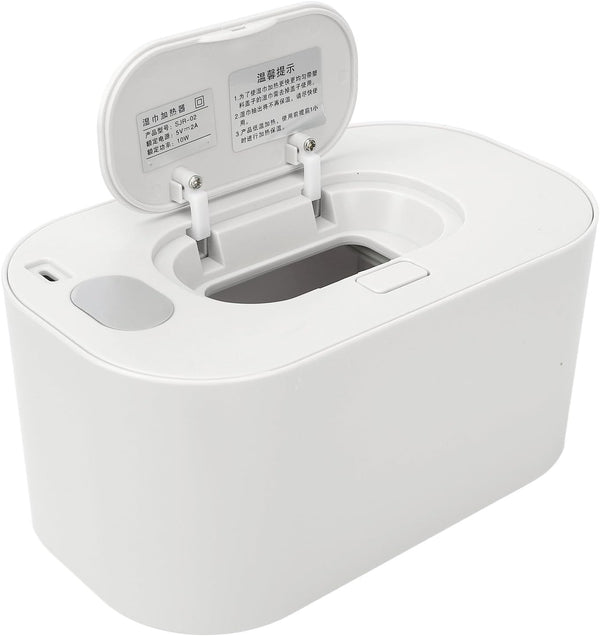 Wipe Warmer, Wet Wipes Heater 24H Intelligent Constant Temperature Baby Wipe Warmer Calentador De Wipes Para Bebes Preheat 4 Wipes for Keep Wipes Fresh (White)