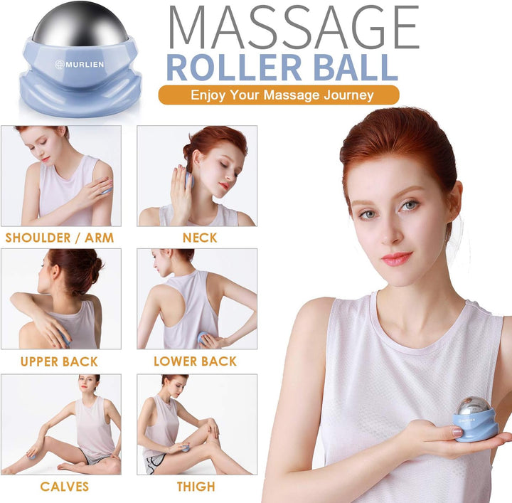 Ice Therapy Massage Roller Ball, Manual Massager for Deep Tissue Massage, Alleviating Muscle Tension and Pain Relief, Suitable for Neck, Back, Shoulders, Arms, Legs, Thighs Etc.