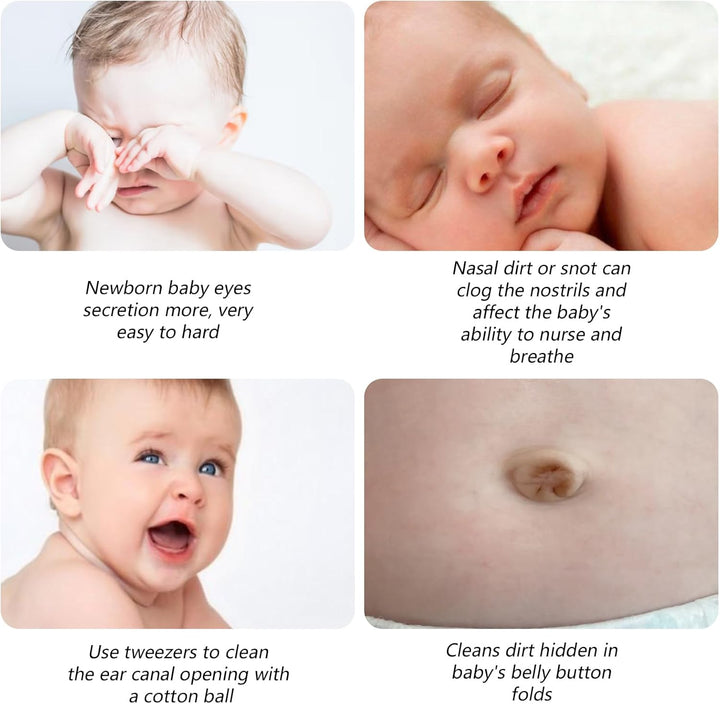 5Pcs Nose Cleaning Tweezers, 5 Colors Baby Booger Picker with round Head Effective Nose Picker Baby Ear Noses Navel Cleaner Clip for Babys Care