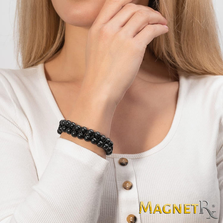 ® Hematite Magnetic Bracelet - Beaded Magnetic Hematite Bracelets