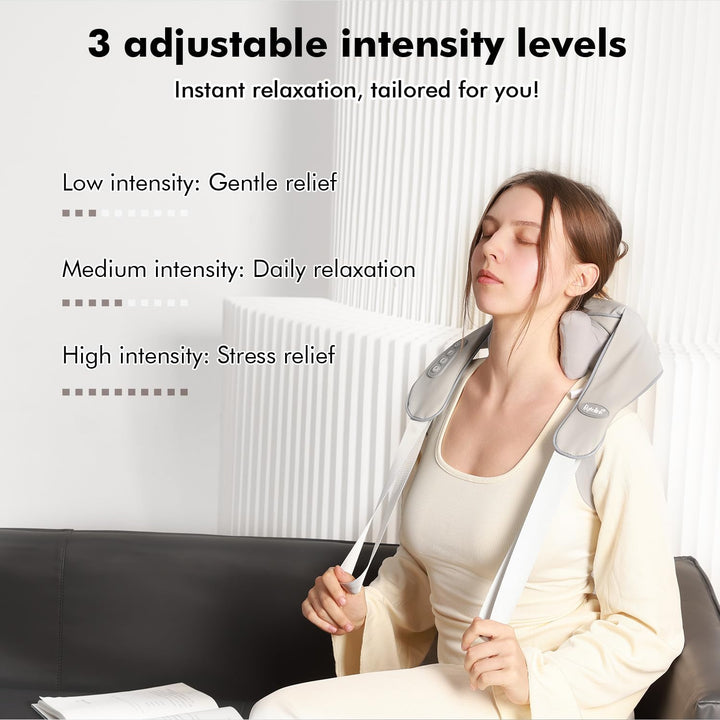 Neck Massager, Back Massager with Heat for Neck, Back, Shoulder, Foot, Leg, Use at Home, Car, Office, Gifts for Men, Women, Dad, Mother, Wife, Husband