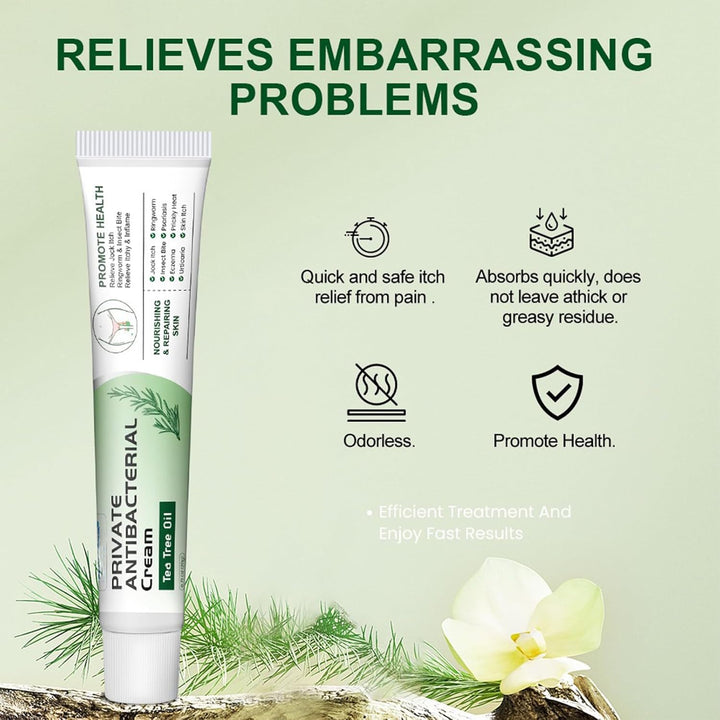 Antibacterial Ointment, Anti-Fungal for Men and Women'S Groin, Pruritus for Private Parts，C-Ream, Deodorizing A-Nti-F-Ungal, Tea Tree Cream,And Anti-Fungal Cream for Quick Itching 20G