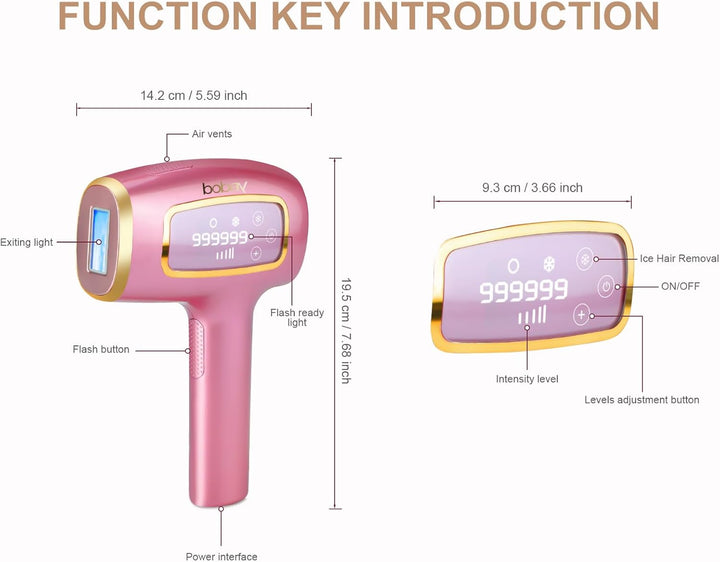 IPL Laser Hair Removal Device for Women, Ice-Cooling Painless Permanent IPL Hair Removal, 999,990 Flashes for Legs Arms Armpit Body Bikini, at Home Handheld Laser Hair Remover Epilator