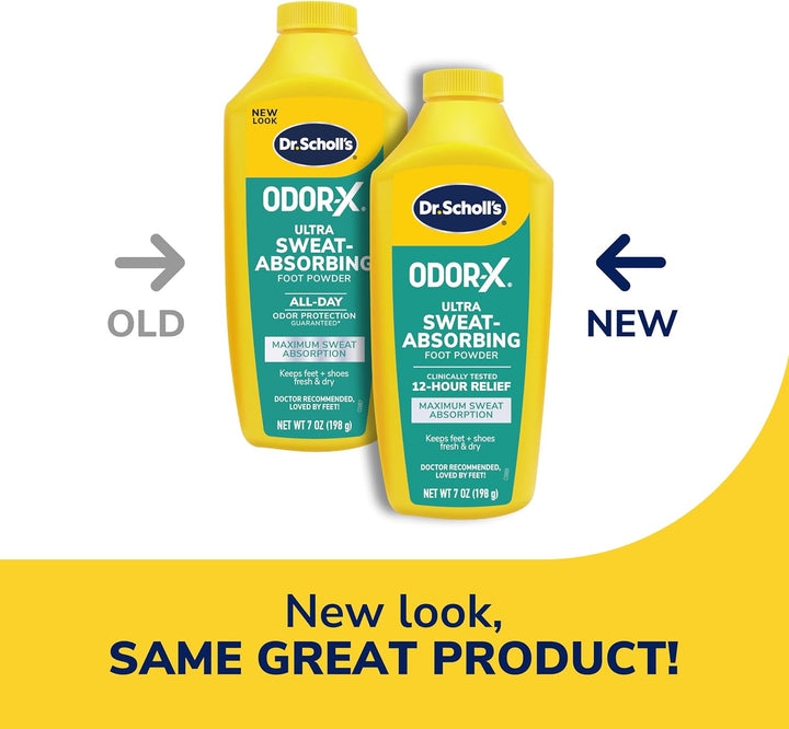 Odor-X Sweat Absorbing Foot Powder, 7 Ounce (Pack of 1)