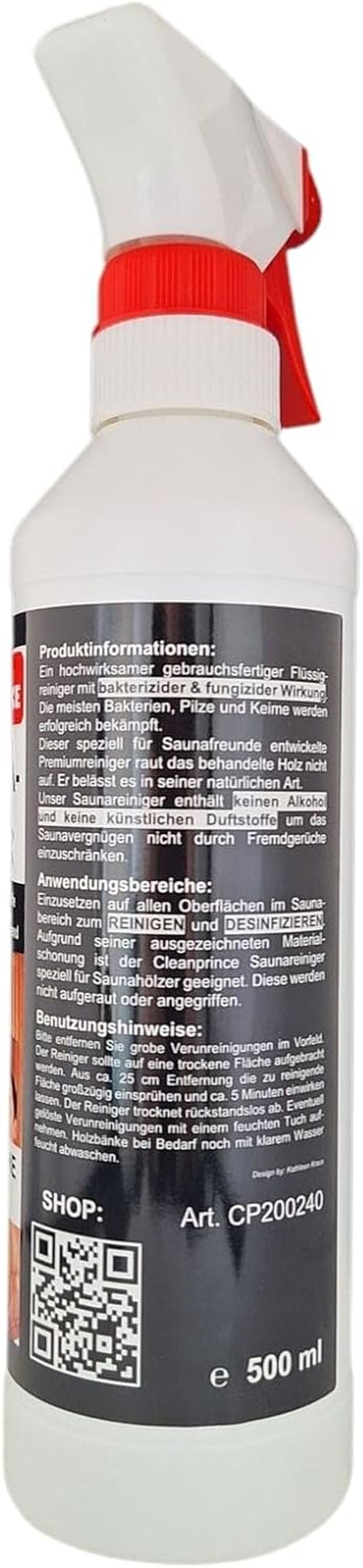 500Ml Sauna-Cleaners Sauna 0,5 Liter Saunareinigungsmittel Sauna Saunas Disinfection Sauna Cleaning Cleaner Saunadesinfektion Wellness Wood Cleaner