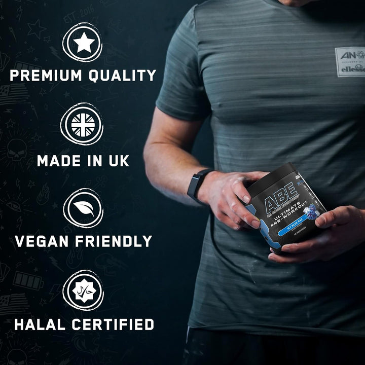 ABE Pre Workout - All Black Everything Pre Workout Powder, Energy & Physical Performance with Citrulline, Creatine, Beta Alanine (375G - 30 Servings) (Tropical)