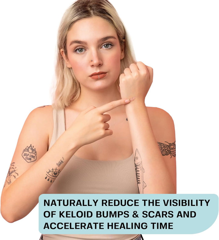 Keloid Bump Gel - Natural Piercing Bump & Keloid Scar Gel - for All Piercing Scars, Keloids & Bumps - 15Ml