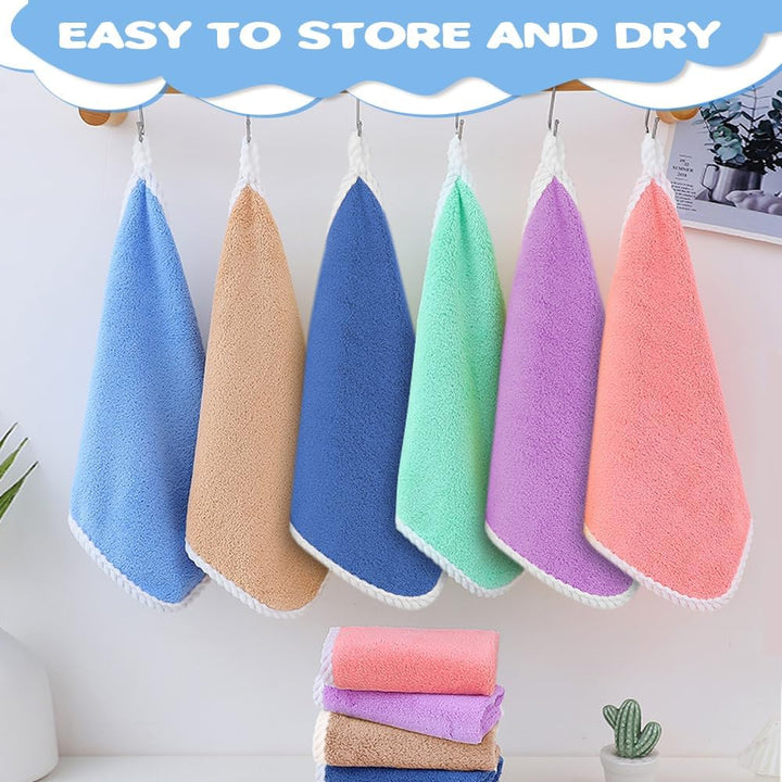 6 PCS Flannel Face Cloth, 30X30Cm Soft Face Flannels, Baby Flannels Wash Towels Quick Dry, Reusable Face Body Squares for Newborns and Infants