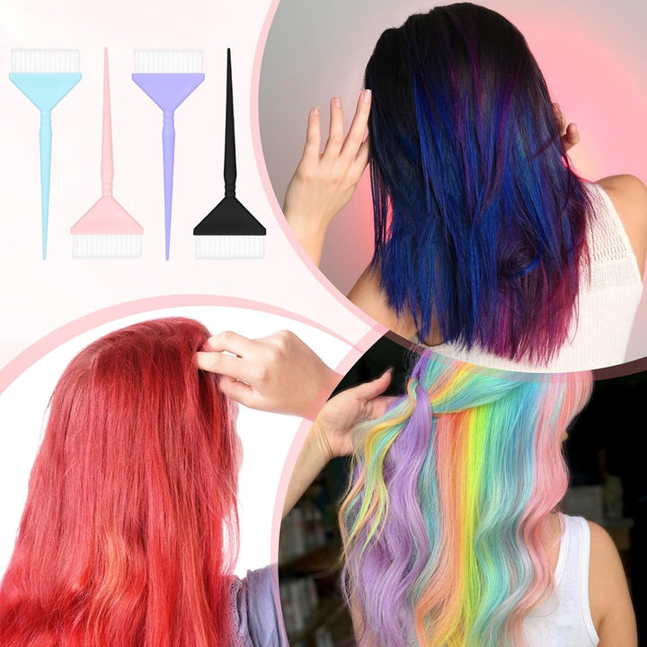 4Pcs Classic Hair Dye Brush Set, Multi-Use Tint Brushes for Salon Hair Dyeing, Hairdressin,G Highlights, Balayage