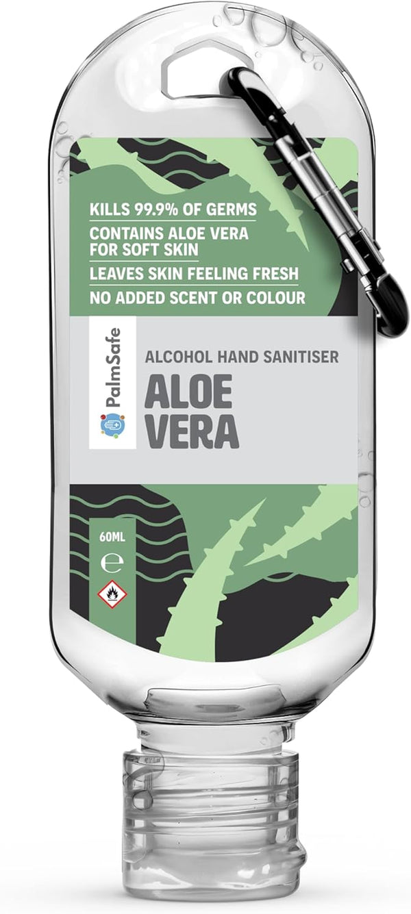 Aloe Vera Alcohol Hand Sanitiser 60 Ml Clip Bottles
