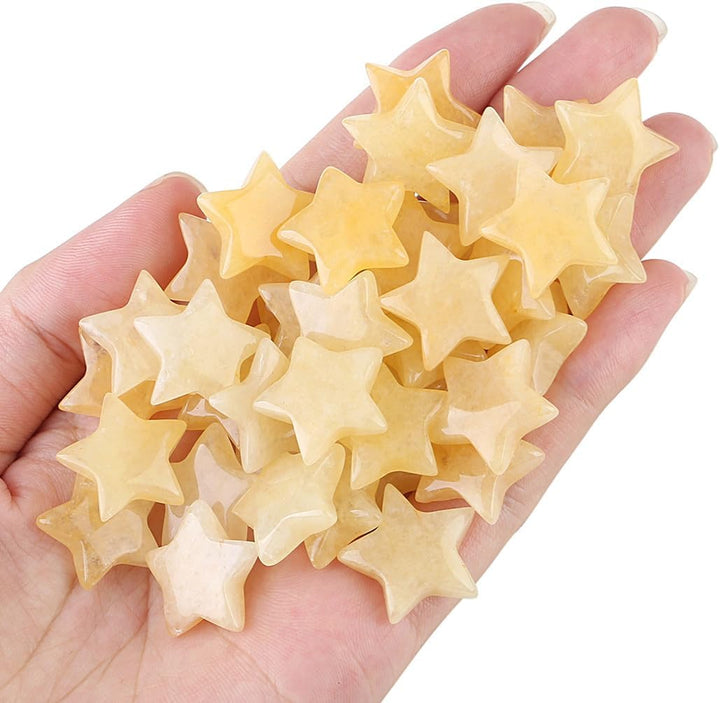 20 Pcs Crystals and Gemstones Star Healing Crystals Set Reiki Chakra Protection Polished Stones Meditation Energy Balancing Crystal