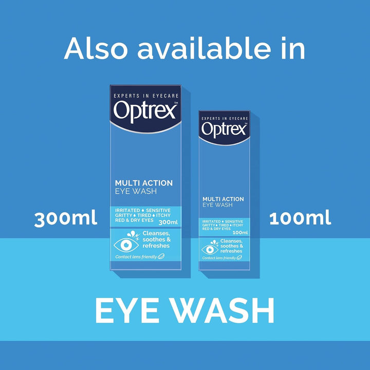 Multi-Action Eye Wash Solution, Suitable for Tired, Uncomfortable, Irritated Eyes, 300Ml  Eye Wash Solution (Pack of 2)