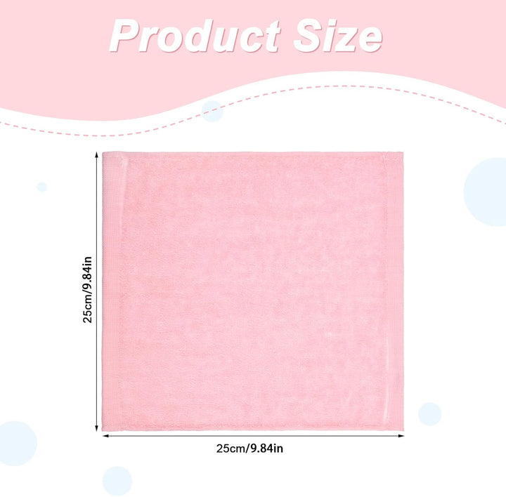 6 Pcs Flannels Face Cloths Baby Washcloths Quick Dry Reusable Face Body Cloths Squares Wash Flannels for Baby Kids Adults(25X25Cm)